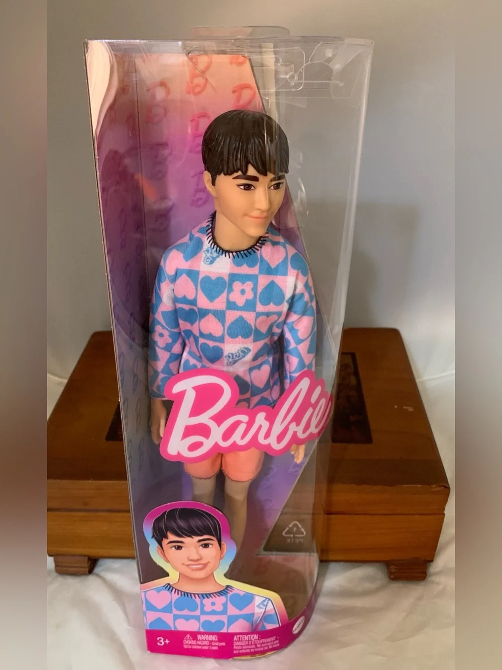 Barbie Ken 209 Fashionista KPop Flowers and Hearts Sweater NIB NRFB Collectible